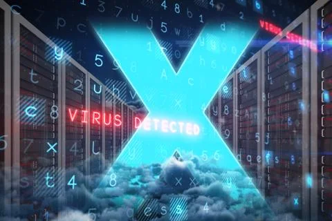 Composite image of virus background Stock Illustration