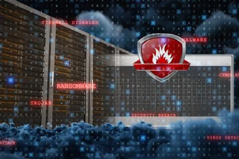 Composite image of virus background Stock Illustration