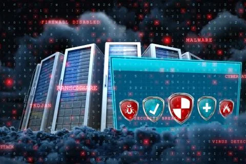 Composite image of virus background Stock Illustration