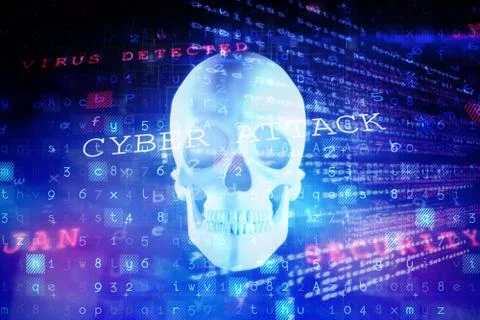 Composite image of virus background Stock Illustration