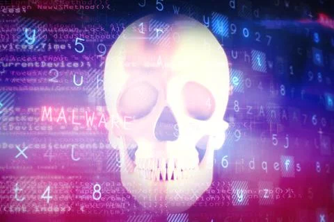 Composite image of virus background Illustrazione stock