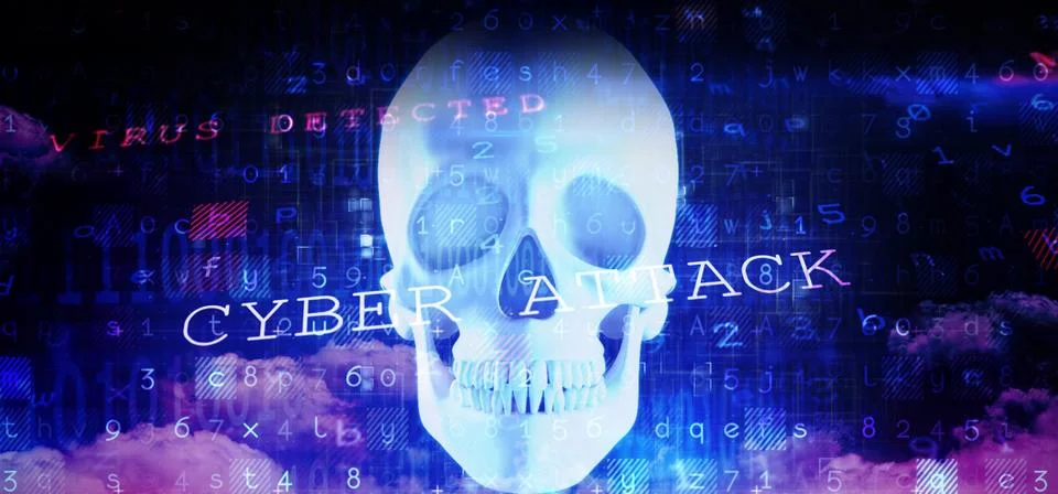 Composite image of virus background Stock Illustration