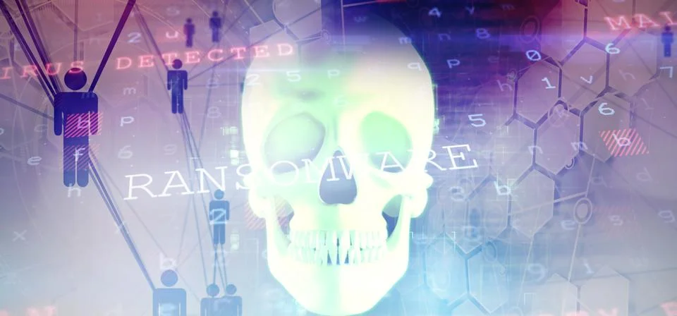 Composite image of virus background Stock Illustration