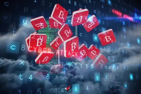 Composite image of virus background Stockfoto's