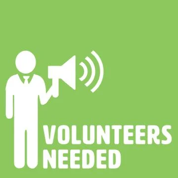 Composite image of volunteers needed Stock Illustration