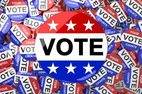 Composite image of vote button Stock Illustration