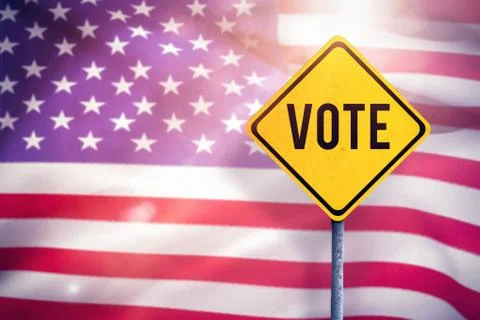 Composite image of vote text Stock Photos