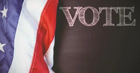 Composite image of vote text Stock Photos