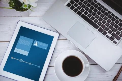 Composite image of website interface Stock Photos