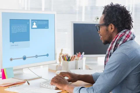 Composite image of website interface Stock Photos
