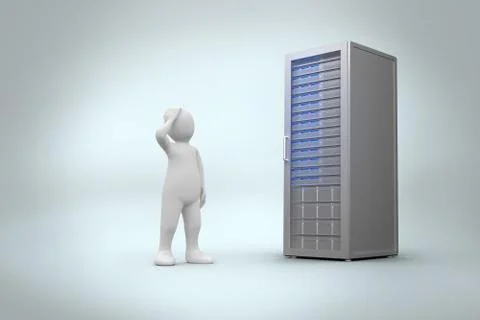 Composite image of white character thinking Stock Illustration