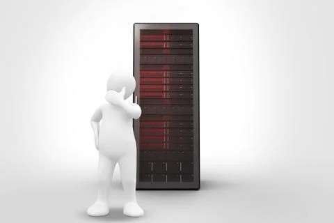 Composite image of white character thinking Stock Illustration