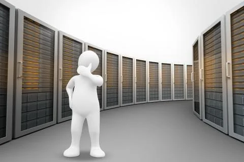 Composite image of white character thinking 스톡 일러스트
