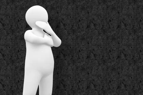 Composite image of white character thinking 스톡 일러스트