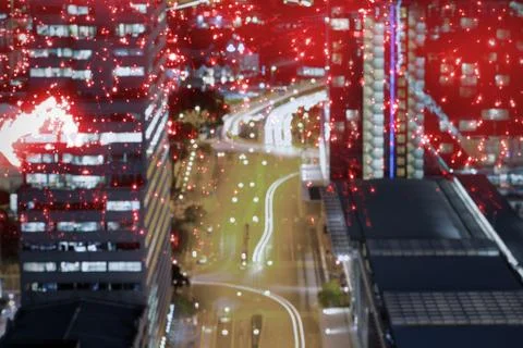 Composite image of white fireworks exploding on black background Stock Photos