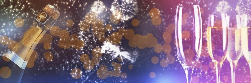 Composite image of white fireworks exploding on black background Stock Photos