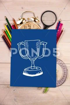 Composite image of winners cup Stock Illustration