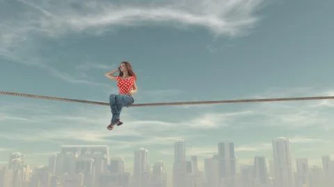 Composite image of woman Illustrazione stock