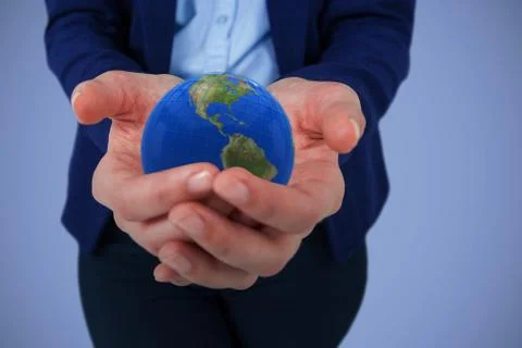 Composite image of womans hands cupped Stock Photos