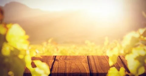 Composite image of wooden table Stock Illustration