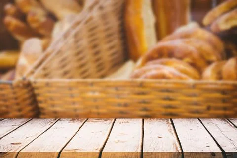 Composite image of wooden table Stock Illustration