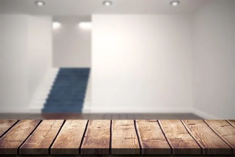 Composite image of wooden table Stock Illustration