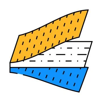 Composite material aeronautical engineer icon color illustration Stock Illustration