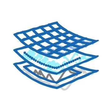 Composite material aeronautical engineer icon doodle illustration Stock Illustration