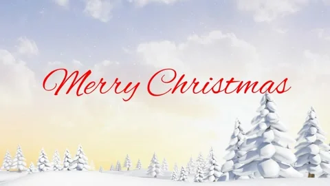 A composite of winter scenery, with falling snow in the foreground Stock Footage 328588488