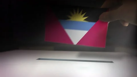 Compositing Hand Voting To Flag OF Antigua and Barbuda   Stock-Footage 148892918