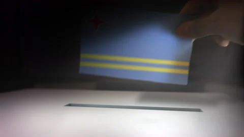 Compositing Hand Voting To Flag OF Aruba   Video stock 148893031