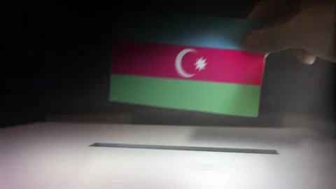 Compositing Hand Voting To Flag OF Azerbaijan  Stock-Footage 148898540