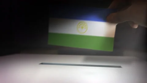 Compositing Hand Voting To Flag OF Bashkortostan   Stock-Footage 148899088