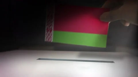 Compositing Hand Voting To Flag OF Belarus Video stock 148899679
