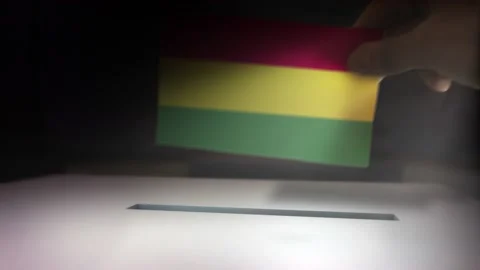 Compositing Hand Voting To Flag OF Bolivia, Bermuda Stock-Footage 148900609