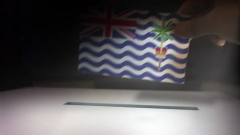 Compositing Hand Voting To Flag OF British Indian Ocean Territory  Stock-Footage 149053131