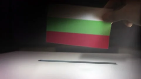 Compositing Hand Voting To Flag OF Bulgaria   Vídeo Stock 149142675