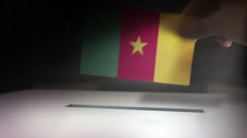 Compositing Hand Voting To Flag OF Cameroon  Video stock 149207181