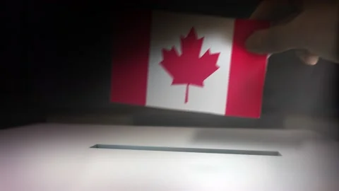Compositing Hand Voting To Flag OF Canada Stock-Footage 149207225