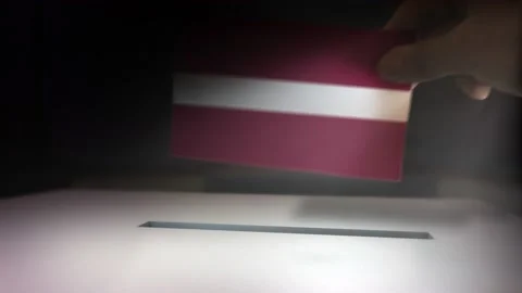 Compositing Hand Voting To Flag OF Latvia  Video stock 149148712