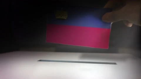 Compositing Hand Voting To Flag OF Liechtenstein  Stock-Footage 149151504