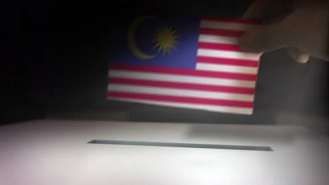 Compositing Hand Voting To Flag OF Malaysia  Video stock 149155409