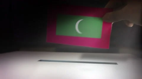 Compositing Hand Voting To Flag OF Maldives  Stock-Footage 149155389
