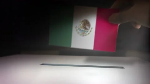 Compositing Hand Voting To Flag OF Mexico  Stock-Footage 149157503