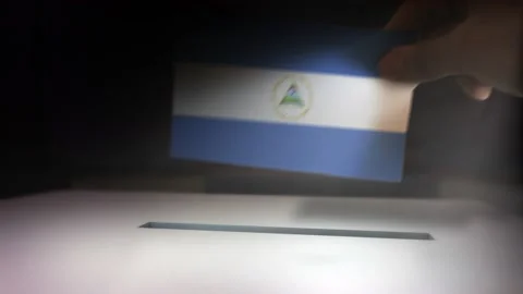 Compositing Hand Voting To Flag OF Nicaragua  Stock-Footage 149227257
