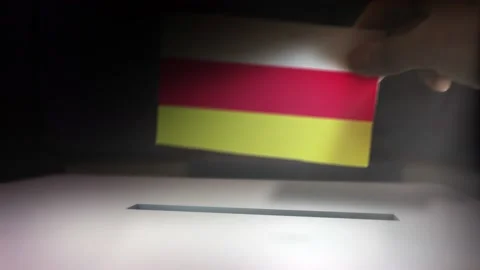Compositing Hand Voting To Flag OF North Ossetia  Video stock 149229059