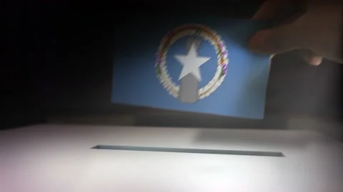 Compositing Hand Voting To Flag OF Northern Mariana Islands  Stock-Footage 149229171