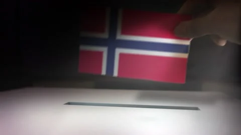 Compositing Hand Voting To Flag OF Norway  Video stock 149229889
