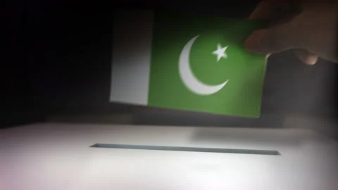 Compositing Hand Voting To Flag OF Pakistan  Stock Footage 149230556