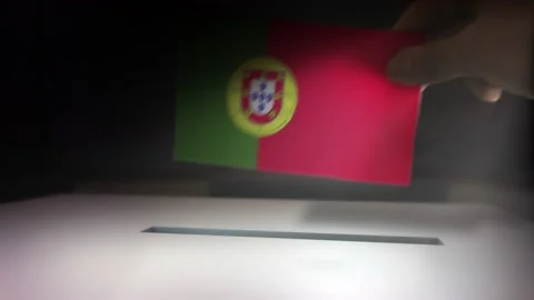 Compositing Hand Voting To Flag OF Portugal  Stock-Footage 149336775